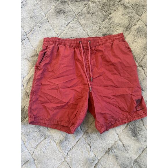Beach Short By Cotton On -Shorts Men's Casual Red Faded Drawstring Size Small - Picture 5 of 7